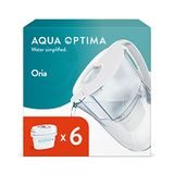 Aqua Optima Oria Waterfilterkan & 6 Evolve+ filterpatronen, 2,8 l, wit