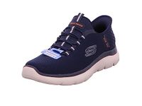 Skechers Baskets montantes Summits pour homme, Bordure en maille bleu marine, 41 EU