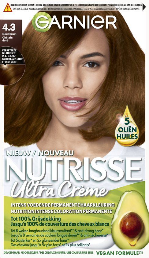 Garnier Nutrisse Ultra Crème 4.3 Goudbruin - Permanente Haarkleuring