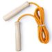 Makito Springtouw met houten handvatten - 240 cm - oranje - speelgoed - kinderen/volwassenen