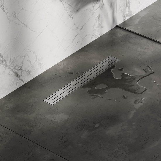 Brauer Douchegoot - 60x7cm - Ondiep - Met Zijuitloop - RVS