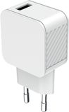 Bigben Connected 2.4A FastCharge-netlader - 100% gerecycled plastic, Wit