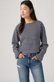 Levi's Esme Relaxed top manches longues femme - Femme - XS - Bleu / Allie Stripe Navy Blazer Egret