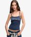 Superdry Athletic Essentials Cami Top Bleu Marine Taille : 36