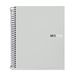 Miquelrius - The Original Notebook Notebook, 8 gekleurde strepen, ondoorzichtige polypropyleen hoes, A5-formaat (148 x 210 mm), 2 boren, 200 vellen van 70 g/m², horizontaal gelinieerd 7 mm, grijs