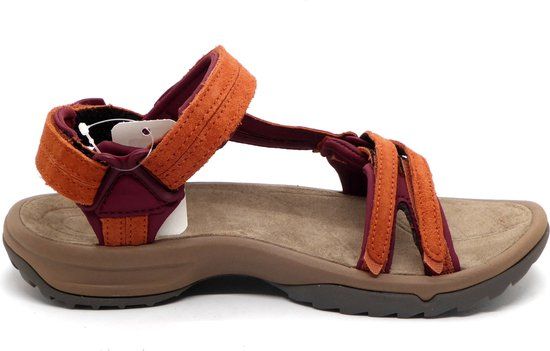 Teva W Terra Fi Lite Suede Dames Sandalen - Rood/Oranje - Maat 40