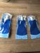 Merkloos / Sans marque Makito Western Europe Waterzak/bidon - Set van 2x stuks - blauw - navulbaar - opvouwbaar met haak - 400 ml
