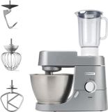 KENWOOD Chef KVC3110S keukenmachine, 1000 W, inclusief bakset en blender, zilverkleurig, met roestvrijstalen kom