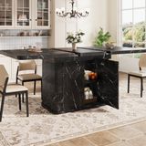 MODFU Eettafel - Uitschuifbaar - Zwart - 140-180 Cm