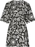 Rebelle MyRebelle - Jurk - Sunveil - Viscose - Zwart/Wit - Maat 46