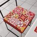PETTI Artigiani Italiani - Zitkussen voor keukenstoel met elastiek, 2 stuks, microvezel stoelhoezen met elastiek, stoelkussen met veer, rood design Vietri 100% Made in Italy