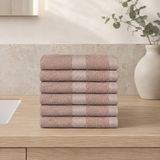 The Linen Room Gastendoekjes – 30 x 30 cm – Set van 12 – 100% Katoen – 600 GSM – Oudroze