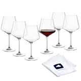 LEONARDO HOME Puccini 040981 wijnglazen met polijstdoek, vaatwasmachinebestendig, 730 ml, schokbestendig en geschikt voor dagelijks gebruik