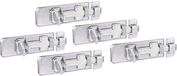 Alberts 841591 veiligheidssluitgrendel met platte greep en bevestigde lus | galvanisch verzinkt, gechromateerd | plaat 140 x 55 mm | Set van 5