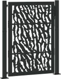 vidaXL Poort met sporenontwerp 100x125 cm staal zwart