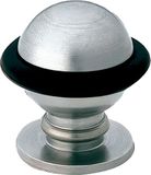 AMIG Deurstopper/deurbuffer - 1x - D22mm - inclusief schroeven - mat rvs