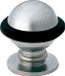 AMIG Deurstopper/deurbuffer - 1x - D22mm - inclusief schroeven - mat rvs