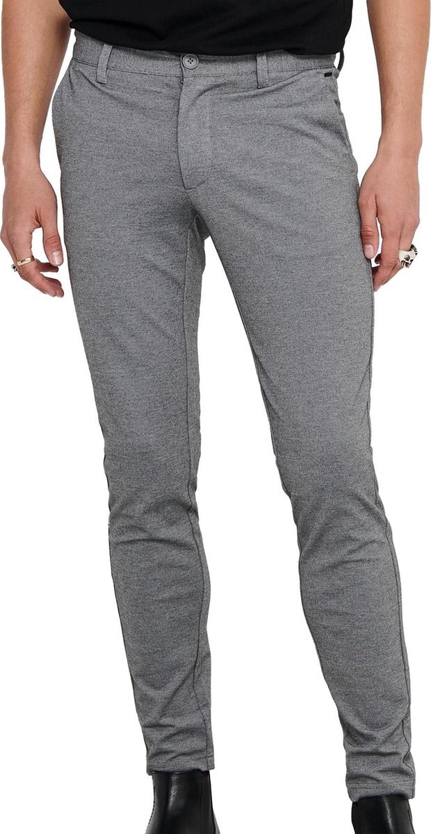 ONLY & SONS Mark - Broek - Heren - Grijs - Maat: W31 X L34