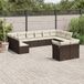 Maison Exclusive - Ensemble de jardin pour le jardin, composé de 12 pièces avec coussins, marron, en polyrotin