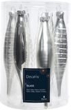 Ksd Kaemingk B.V. 6 kerstpegels zilver glans