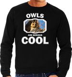 Bellatio Decorations Shoppartners Bv Dieren uilen sweater zwart heren - owls are serious cool trui - cadeau sweater ransuil/ uilen liefhebber XL