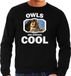 Bellatio Decorations Shoppartners Bv Dieren uilen sweater zwart heren - owls are serious cool trui - cadeau sweater ransuil/ uilen liefhebber XL