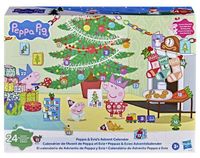 Peppa Pig Calendrier de l'Avent : Peppa et Evie, un calendrier festif à rebours avec 24 surprises, incluant 2 figurines, convient aux enfants à partir de 3 ans