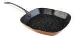 WECOOK! Professionele grillpan, 28 x 28 cm, inductie, glad, anti-aanbaksteen, gesmeed aluminium, koper