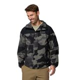 Columbia Men's Challenger 2 Novelty Windbreaker, Lightweight Windbreaker Jacket, Black Mod Camo/Black, XS