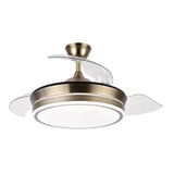 Eden pulse Lederen ventilator, 72 W, 6120 lm, 3 uitklapbare vleugels, 6 snelheden, instelbare temperatuur, 32/47 x 40/91 cm