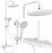 Rea Creo Ensemble de douche blanc 37x15,5x128cm