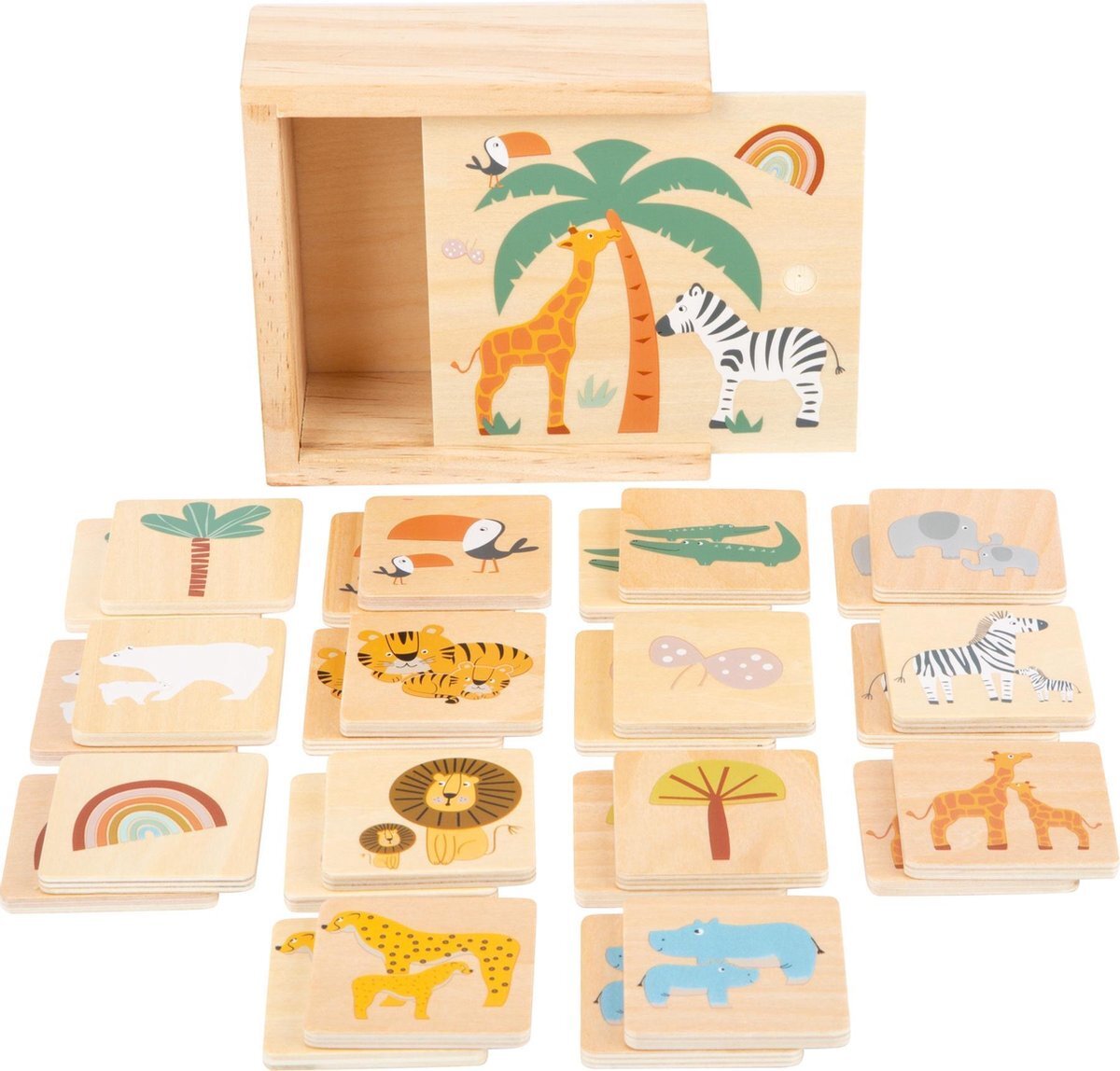 Small Foot Small Foot Memory Safari Junior Hout 28-delig