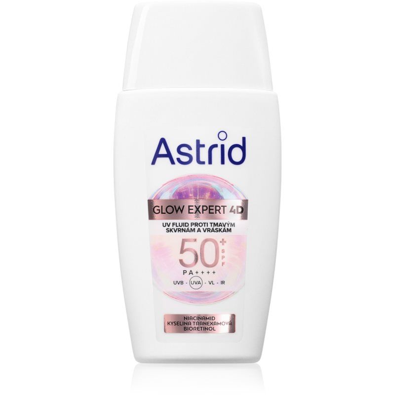 Astrid Glow Expert Astrid, Zonnecrème, - Facial fluid against dark spots and wrinkles SPF 50 Glow Expert 4D 50 ml (SPF 50, 50 ml)