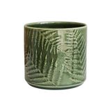 Ivyline Groene keramische bloempot klein