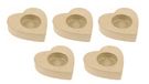 Décopatch AC688Opack - Lot de 5 supports en papier mâché, porte-bougie cœur