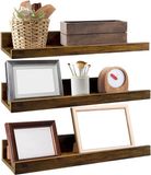 PETAFLOP 40 cm lange wandplanken, rustieke zwevende planken, fotolijst voor woonkamer, keuken, kinderkamer of slaapkamer, 3 stuks in verschillende maten