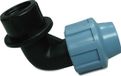 Unidelta Knie 90° PP 16 mm x 1/2" knel x binnendraad 16bar zwart/blauw DVGW/KIWA/WRAS