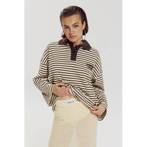 HARPER & YVE gestreept T-shirt - bruin