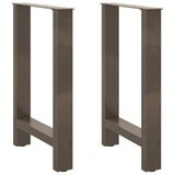 vidaXL Eettafelpoten 2 st 50x(72-73) cm staal naturel