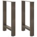 vidaXL Eettafelpoten 2 st 50x(72-73) cm staal naturel