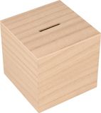 Artemio Spaarpot van hout, vierkant, 8,5x8,5 cm