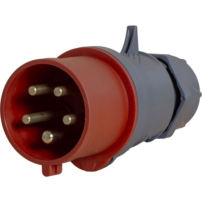 Power CEE stekker 5-polig 32A IP44 Rood