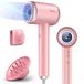 DEWILY Haardroger met magnetische diffuser, met borstelloze motor van 110.000 tpm, droogt snel, voor op reis, 300 miljoen negatieve ionen