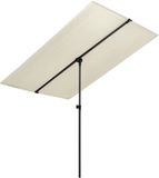 vidaXL Parasol met aluminium paal 180x110 cm zandwit