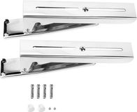 Merkloos Magnetron Wandstandaard - Oven Beugel - Keuken Opbergen - Opvouwbaar Verstelbaar - 35 Kg Draagkracht - Zilver