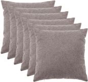 vidaXL Taie d'oreiller 6 pcs HEERLEN Gris clair 55 x 55 cm Bouclé