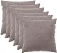 vidaXL Taie d'oreiller 6 pcs HEERLEN Gris clair 55 x 55 cm Bouclé