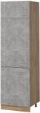Vicco Hoge kast R-Line, Beton/Goudkleurig Eiken, 60 cm
