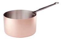 Pentole Agnelli Linie Cooper 3 inductie stoofpan hoog inductie met 1 handvat 16 cm zilver/zwart