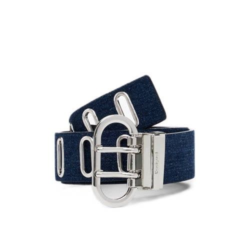 Desigual reversible denim riem blauw